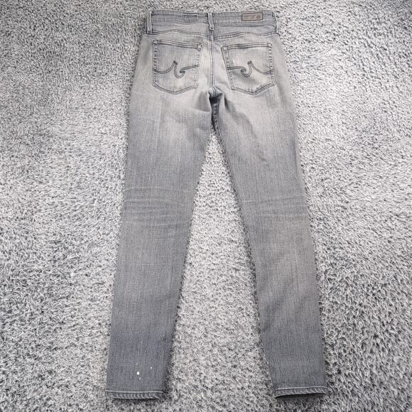 AG Adriano Goldschmied Jeans Women 27 Gray Farrah Skinny Ankle Stretch Denim - Picture 2 of 10
